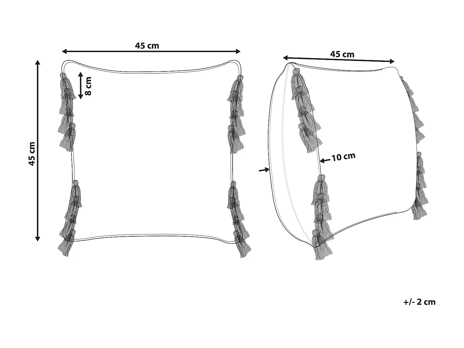 Sierkussen LABLAB Katoen 45 x 45 cm Multicolor Geometrisch patroon