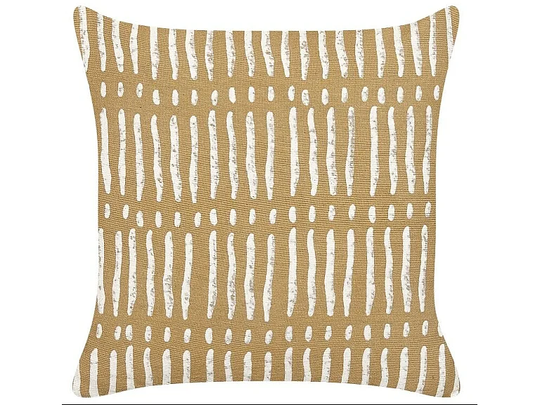 Coussin SALIX Coton 45 x 45 cm Beige sable À rayure