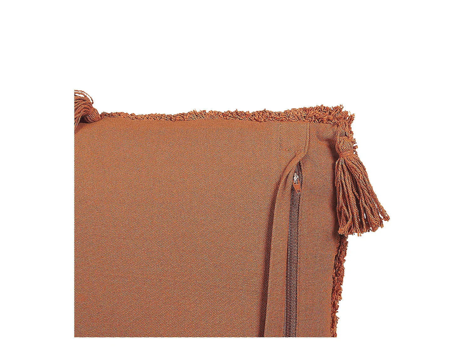 Dekokissen 2er Set mit Füllung geometrisch Muster Baumwolle orange 45x45cm Avium