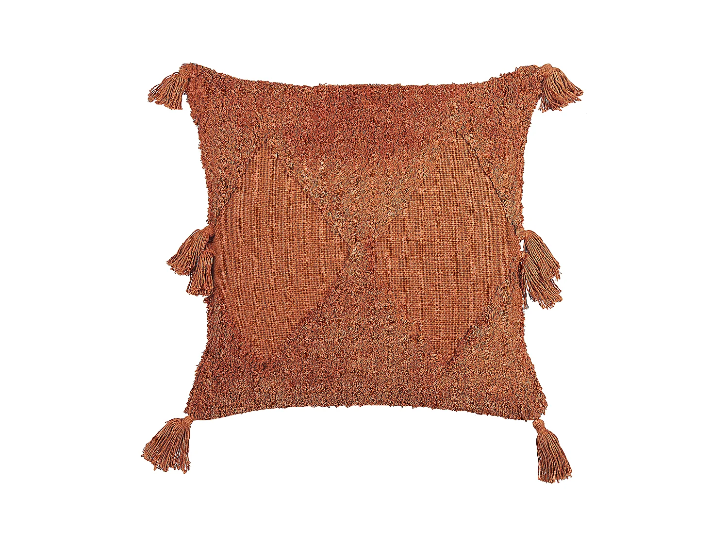 Cuscino decorativo AVIUM Cotone 45 x 45 cm Arancione Trama geometrica