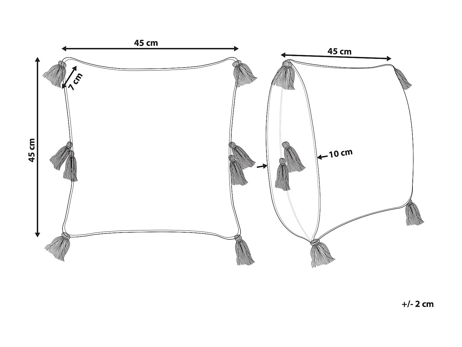 Cuscino decorativo AVIUM Cotone 45 x 45 cm Arancione Trama geometrica