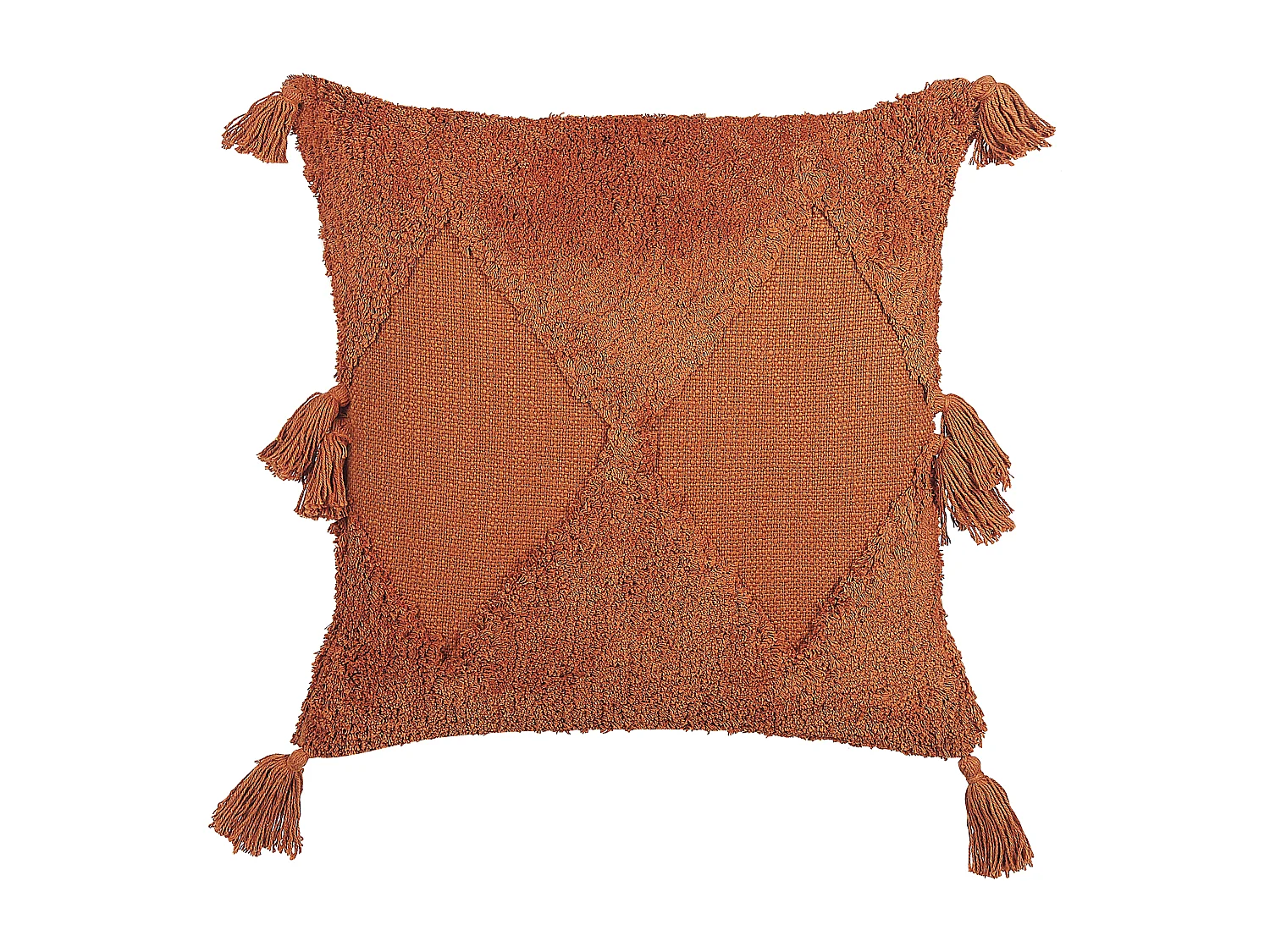 Sierkussen AVIUM Katoen 45 x 45 cm Oranje Geometrisch patroon