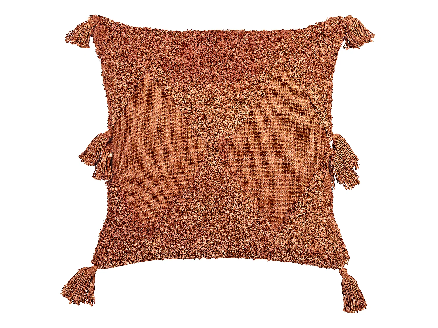 Sierkussen AVIUM Katoen 45 x 45 cm Oranje Geometrisch patroon