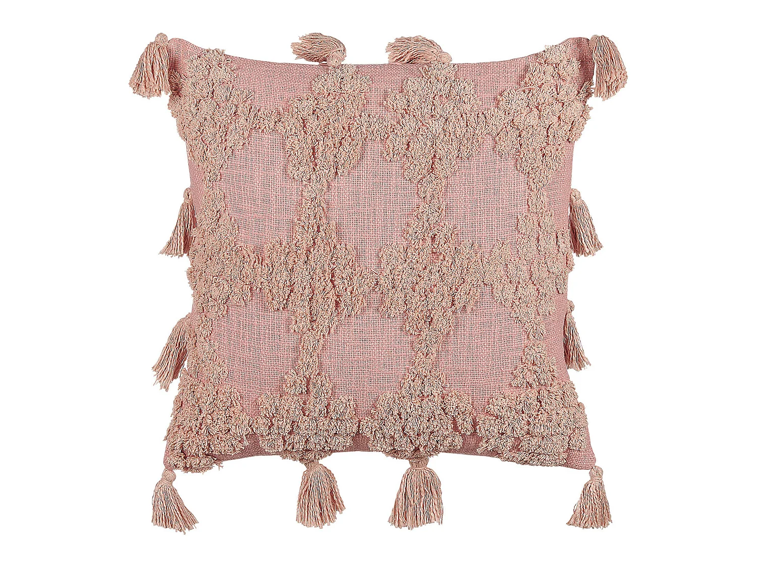 Coussin TORENIA Coton 45 x 45 cm Rose Motif géométrique