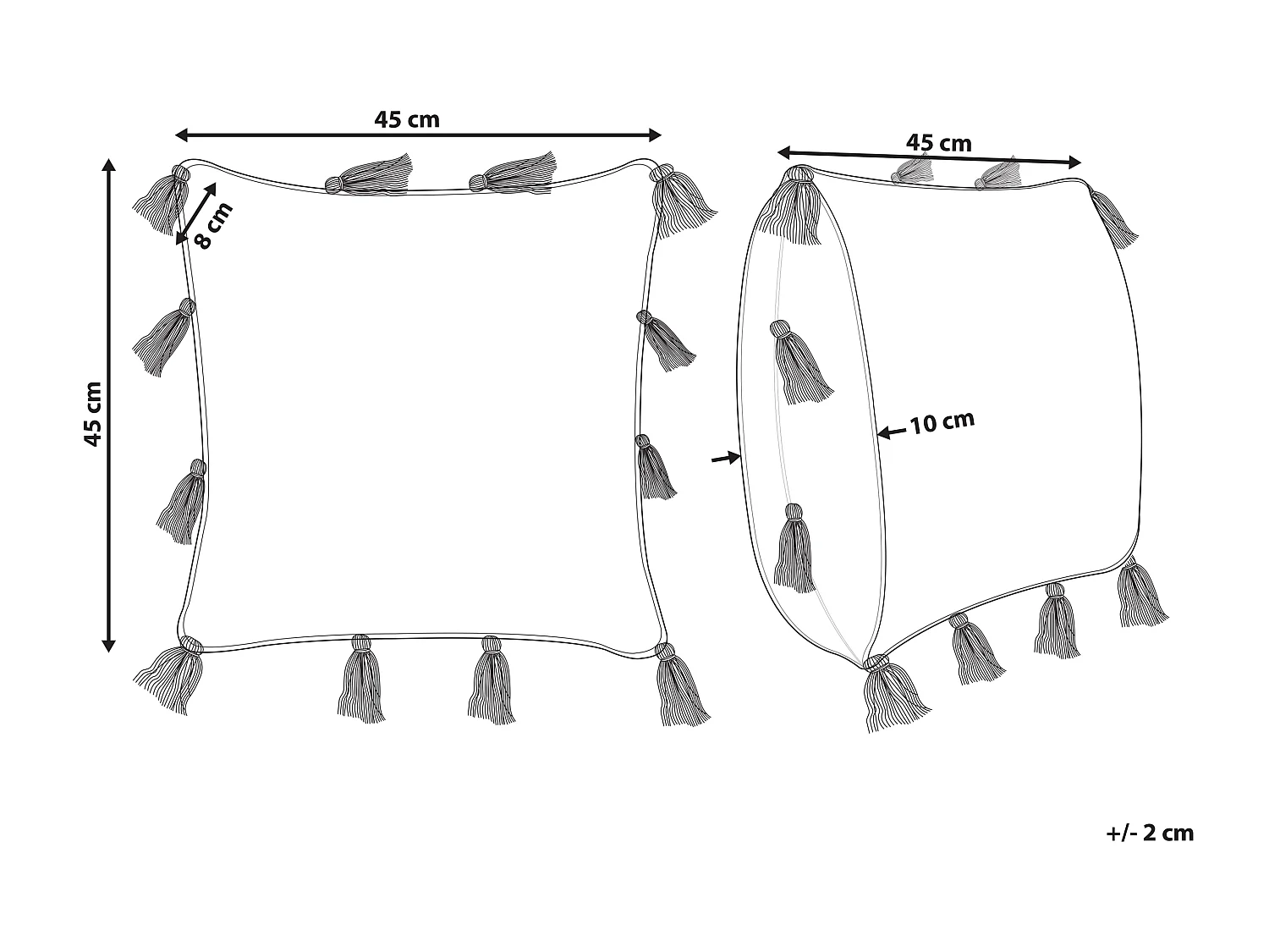 Coussin TORENIA Coton 45 x 45 cm Rose Motif géométrique