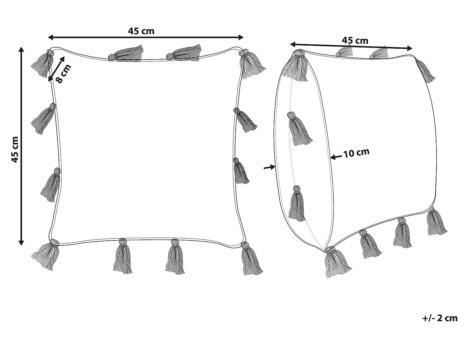 Almofada decorativa TORENIA Algodão 45 x 45 cm Rosa Padrão geométrico