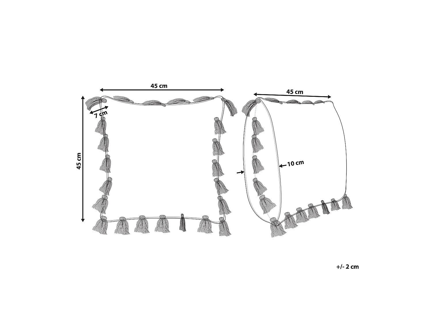 Coussin LYNCHIS Coton 45 x 45 cm Rose