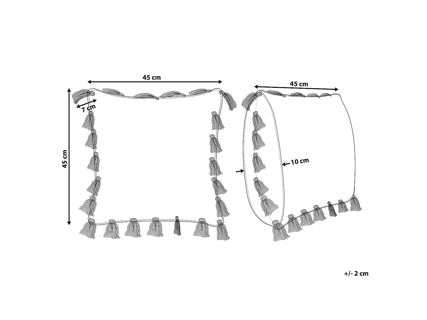 Coussin LYNCHIS Coton 45 x 45 cm Rose