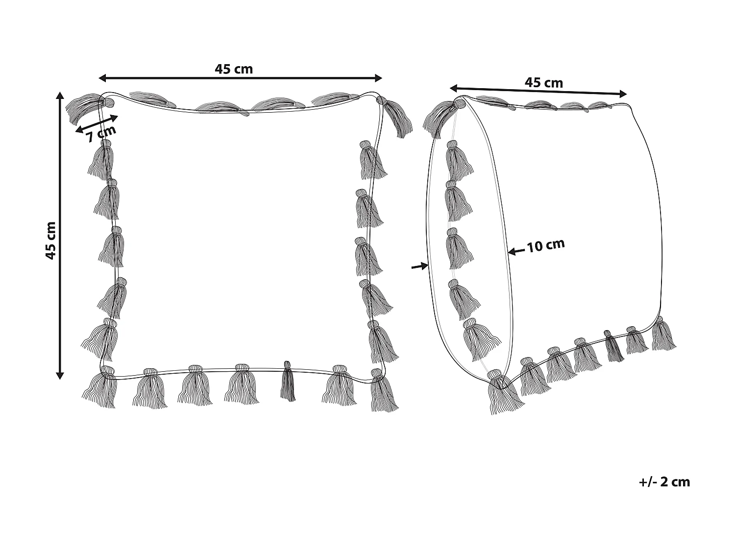 Coussin LYNCHIS Coton 45 x 45 cm Rose