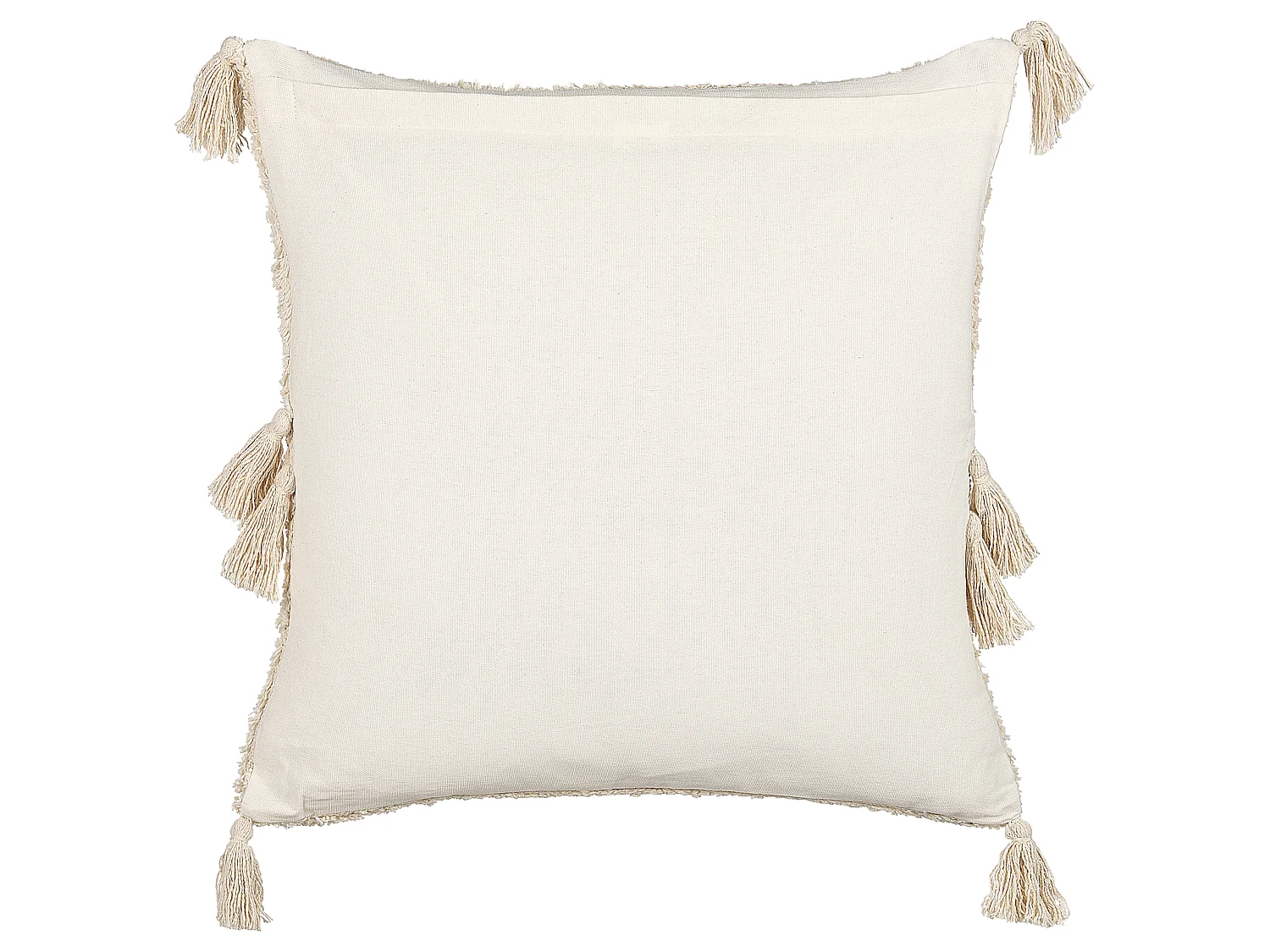 Set van 2 decoratieve kussens AVIUM Katoen 45 x 45 cm Lichtbeige Geometrisch patroon