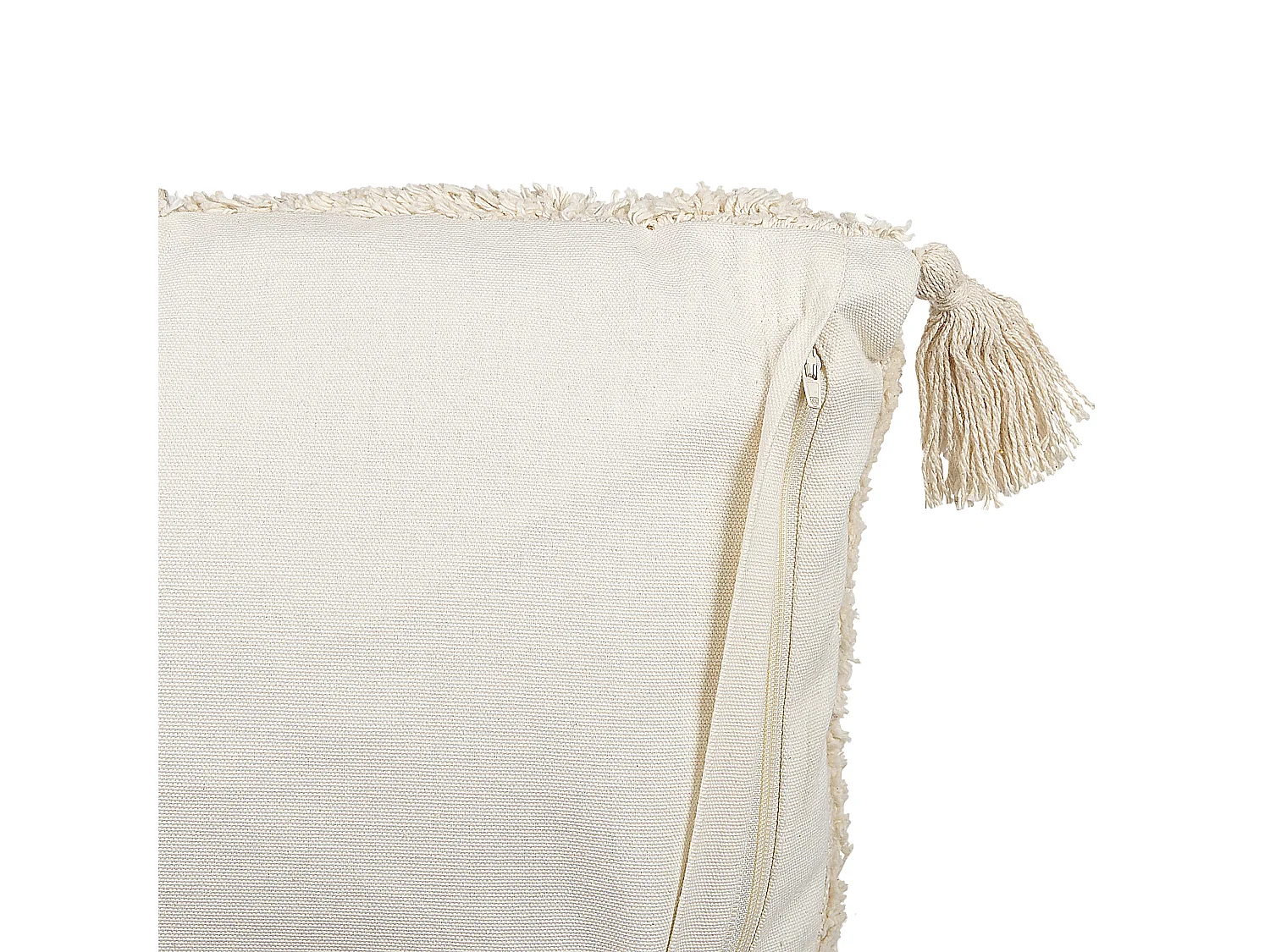 Set van 2 decoratieve kussens AVIUM Katoen 45 x 45 cm Lichtbeige Geometrisch patroon