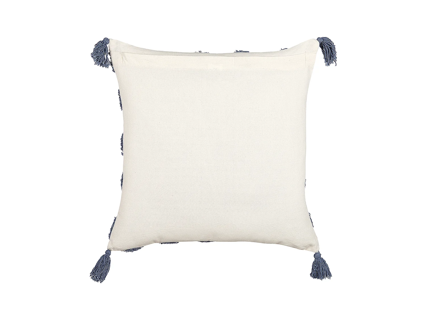 Dekokissen 2er Set mit Füllung Muster Baumwolle beige / blau 45x45 cm Jacaranda