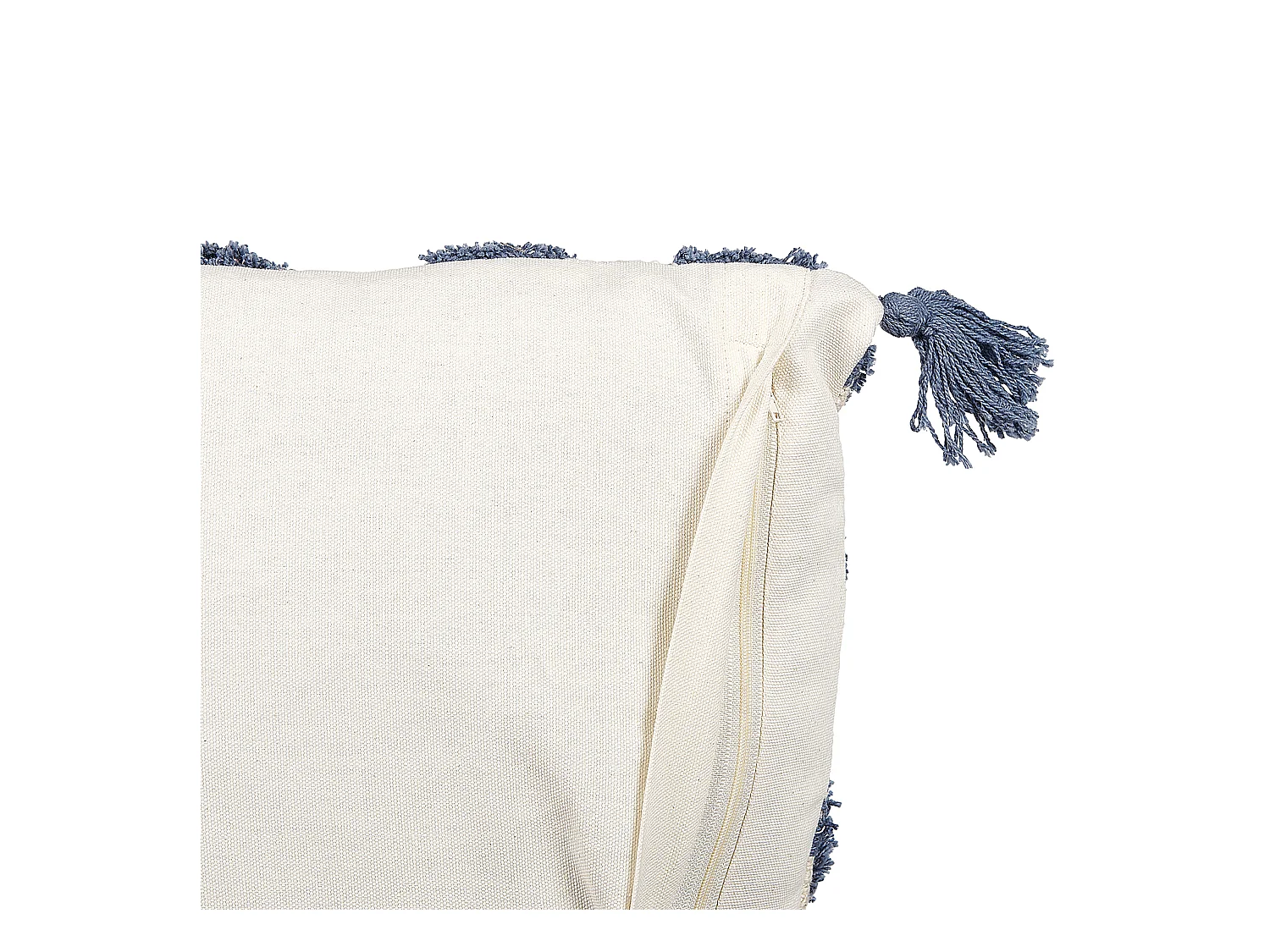 Dekokissen 2er Set mit Füllung Muster Baumwolle beige / blau 45x45 cm Jacaranda