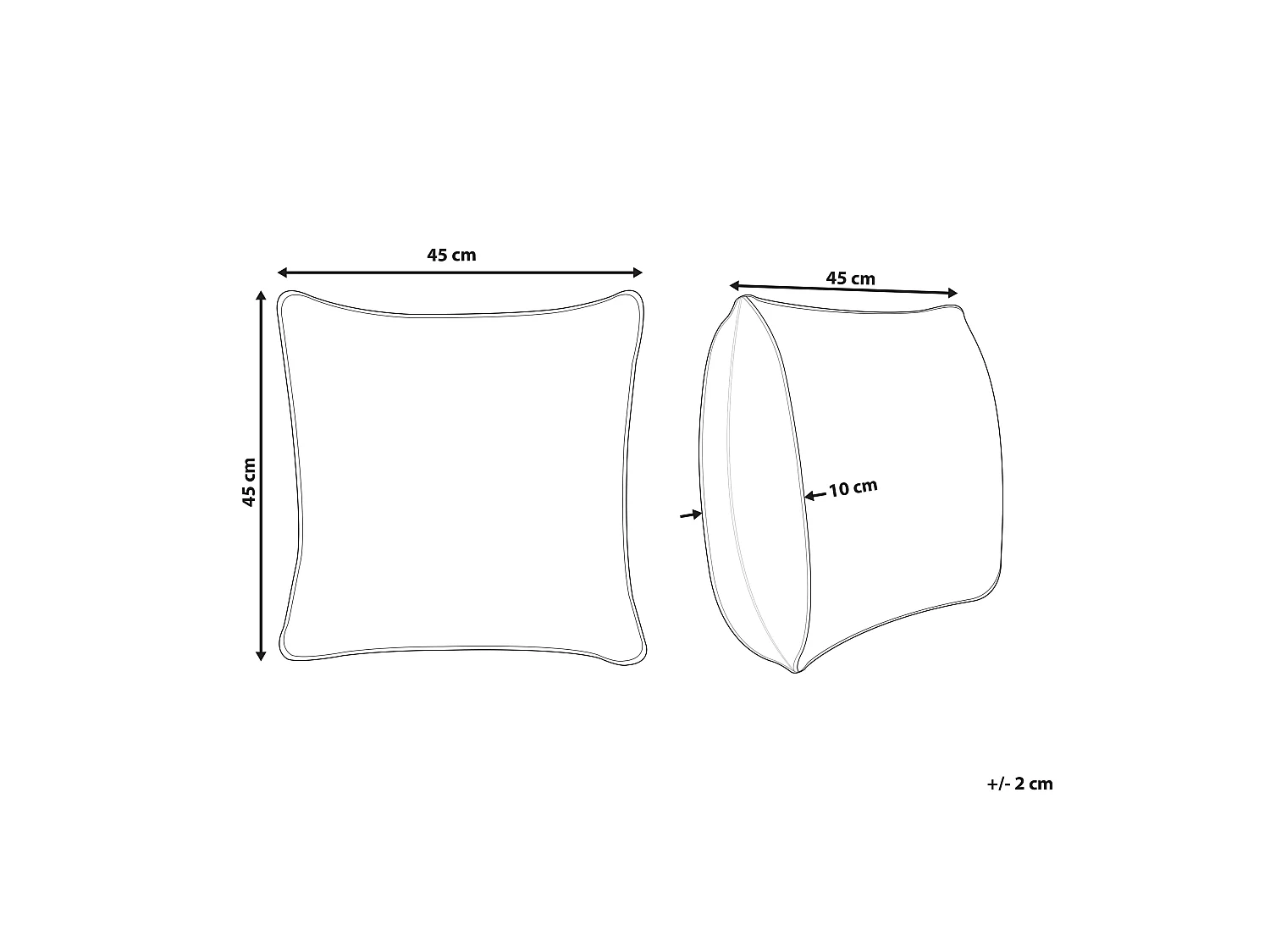 Poduszka dekoracyjna BANYAN Bawełna 45 x 45 cm Piaskowy Wzór geometryczny