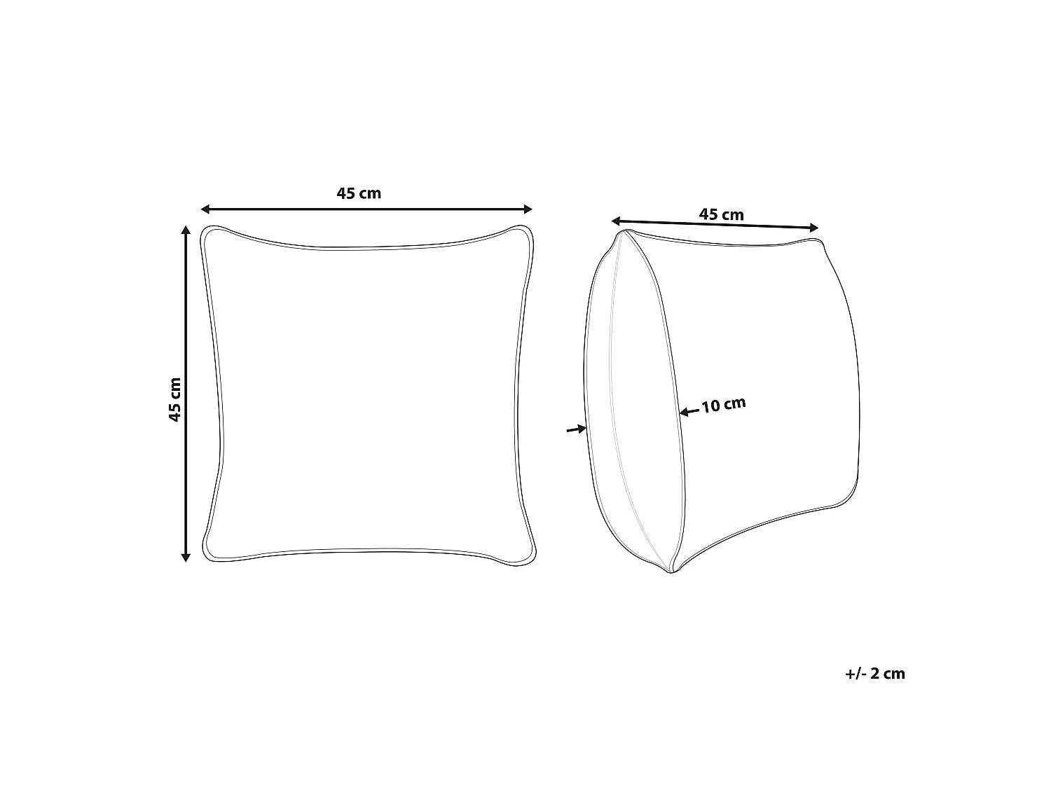 Almofada decorativa BANYAN Algodão 45 x 45 cm Cor de areia Padrão geométrico