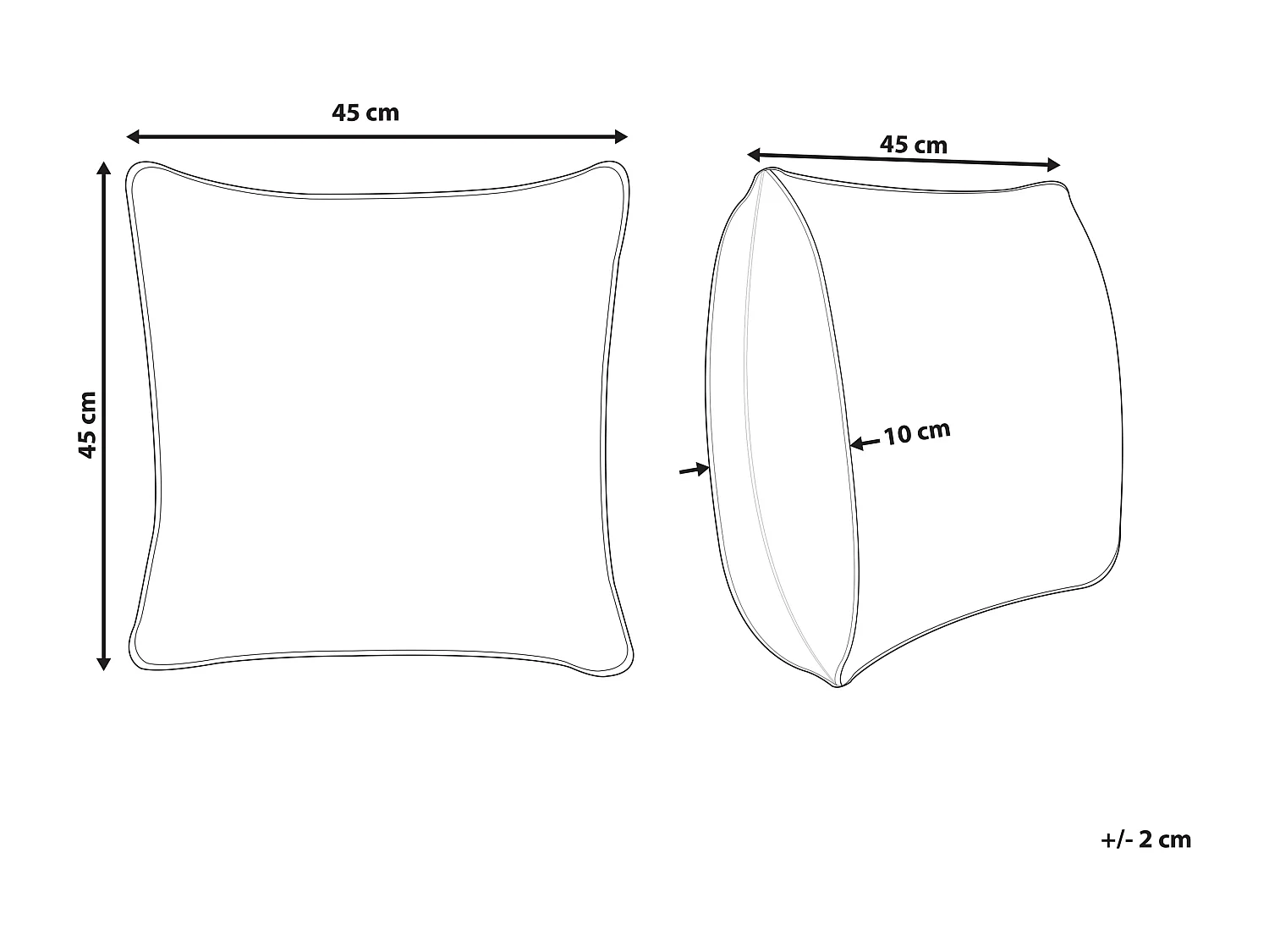 Lot de 2 coussins décoratifs LEWISIA Coton 45 x 45 cm Orange Motif à chevrons