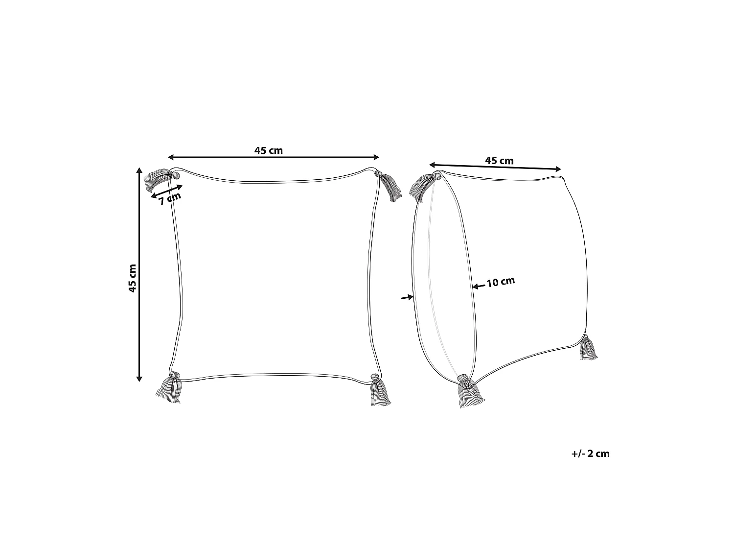 Cuscino decorativo JACARANDA Cotone 45 x 45 cm Blu Trama geometrica
