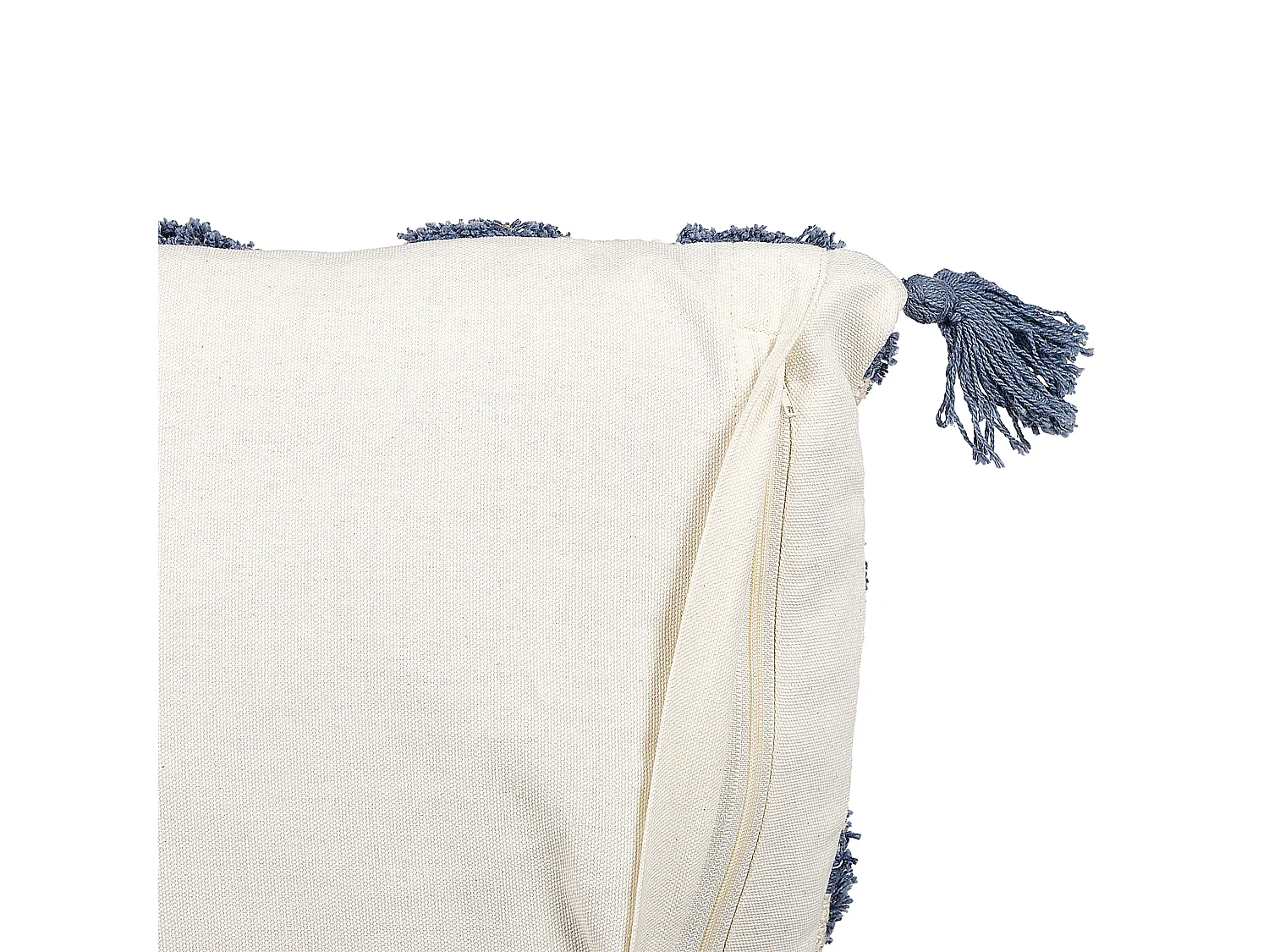 Dekokissen mit Füllung geometrisch Baumwolle beige / blau 45 x 45 cm Jacaranda