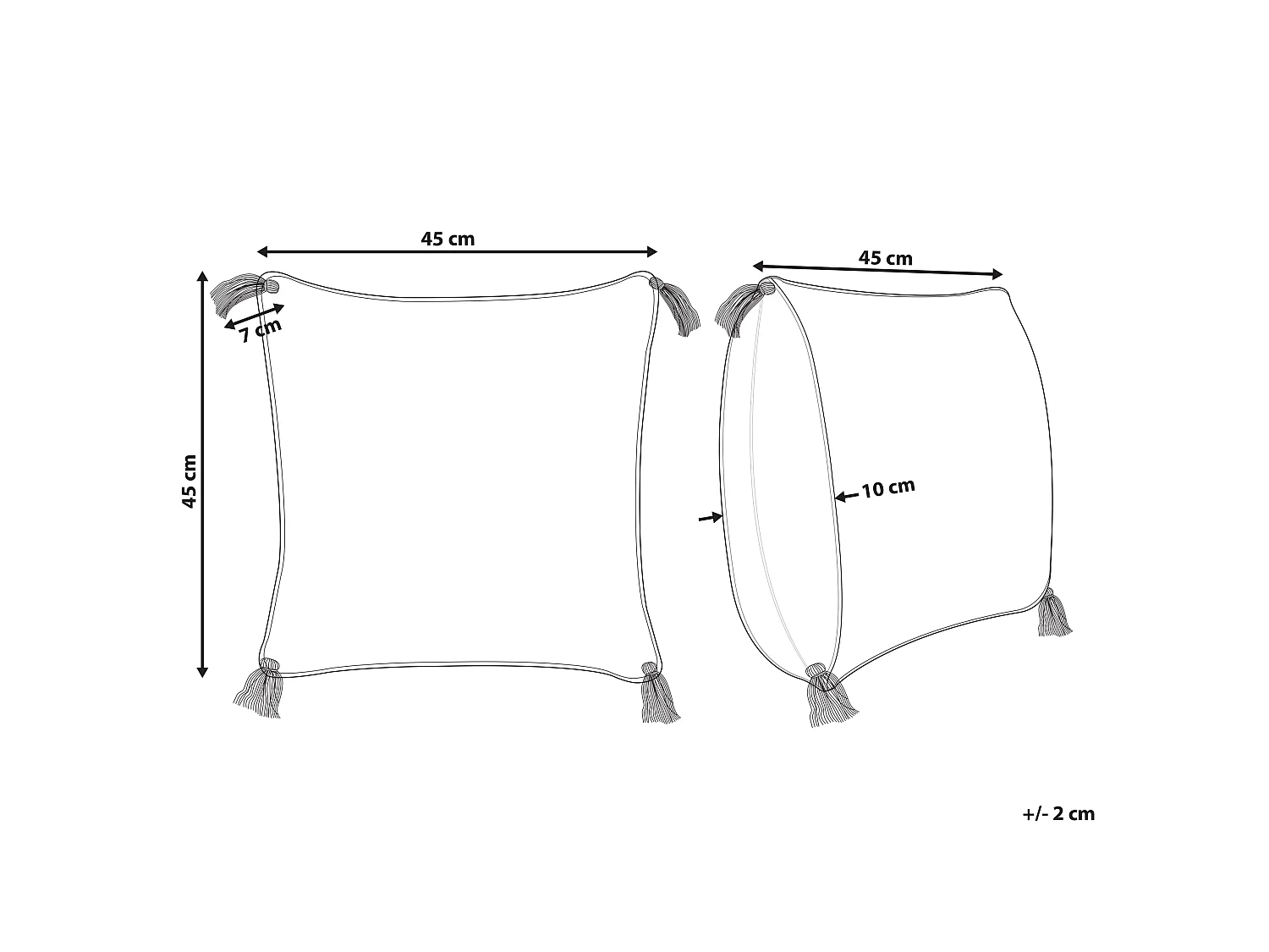 Dekokissen mit Füllung geometrisch Baumwolle beige / blau 45 x 45 cm Jacaranda