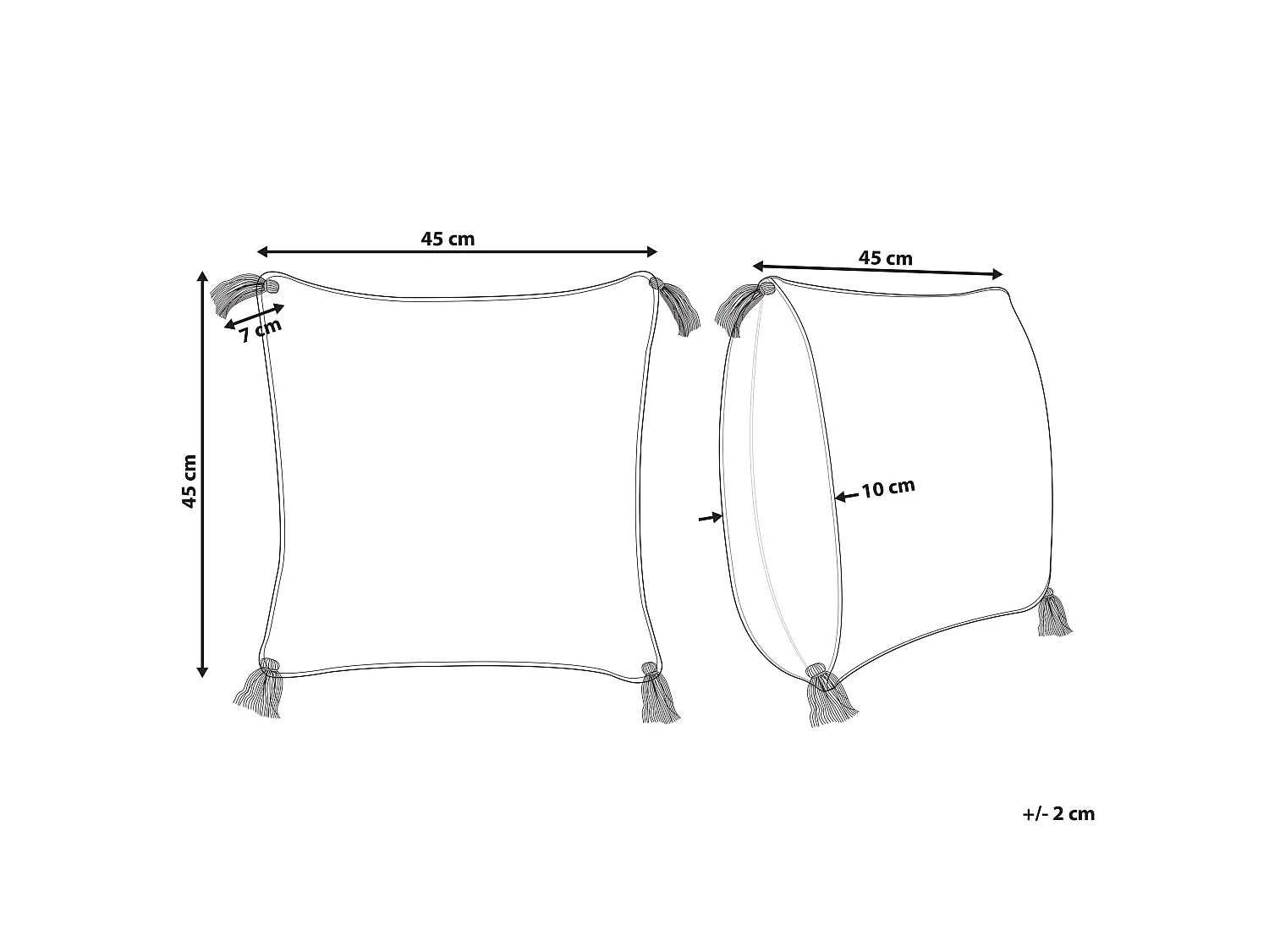 Cojín decorativo JACARANDA Algodón 45 x 45 cm Azul Patrón geométrico