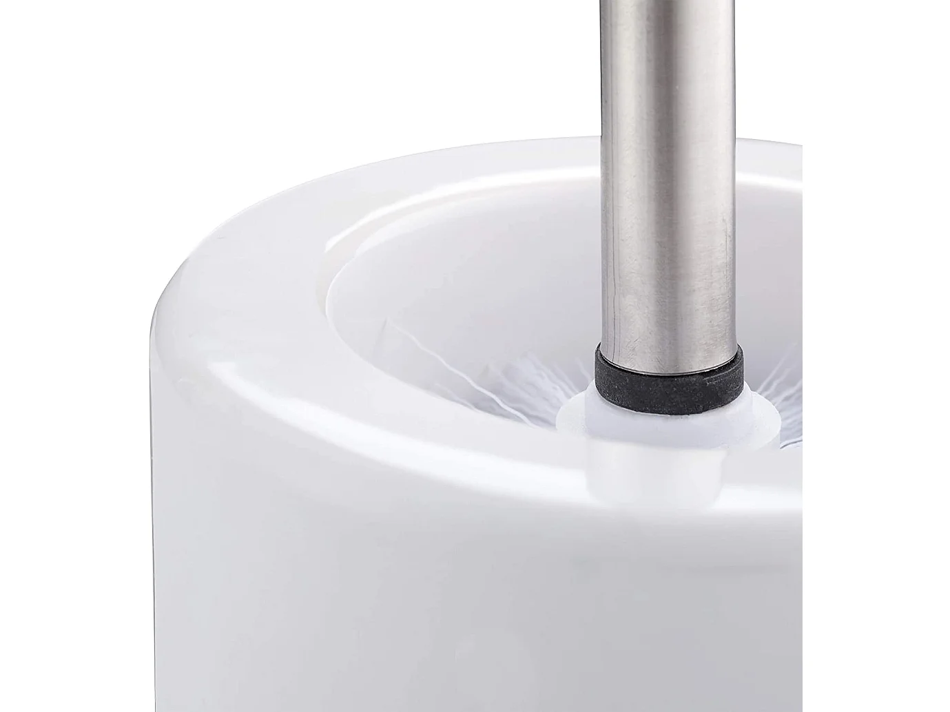 Porte brosse WC céramique métal blanche 12.5 x 12.5 x 38.5 cm 13_0002143_2