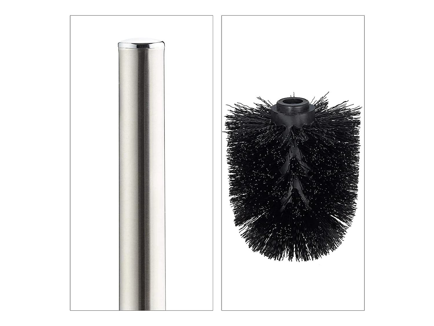 Porte brosse WC céramique métal grise 12.5 x 12.5 x 38.5 cm 13_0002143