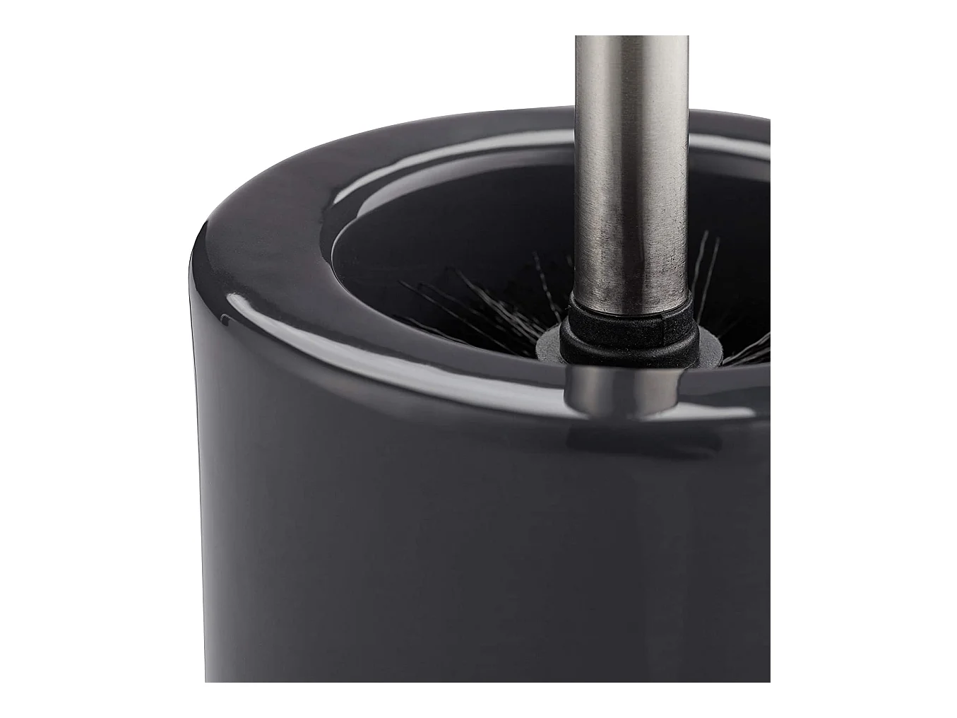 Porte brosse WC céramique métal grise 12.5 x 12.5 x 38.5 cm 13_0002143