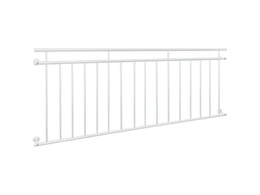 Garde-corps balcon à la francaise appui rambarde blanc 225 x 90 cm ECD Germany