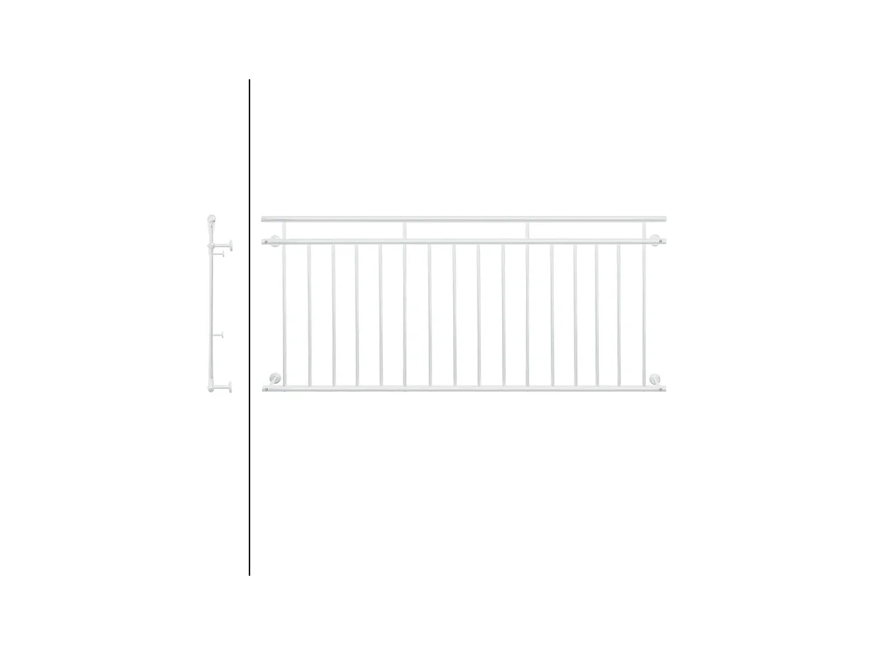 Garde-corps balcon à la francaise appui rambarde blanc 225 x 90 cm ECD Germany