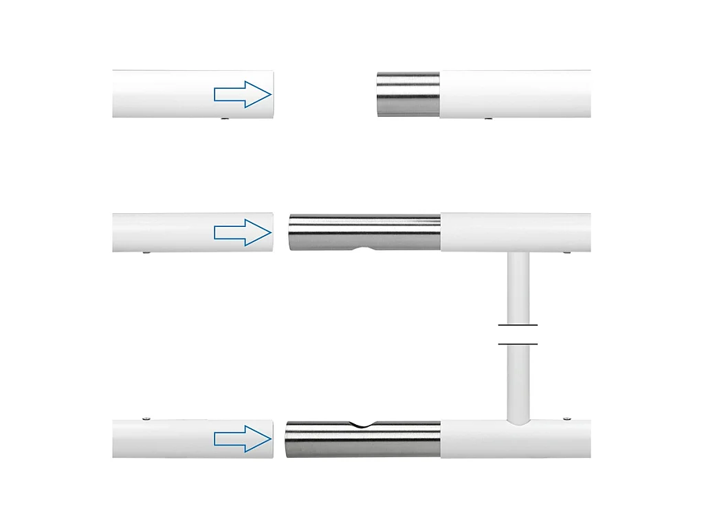 Garde-corps balcon à la francaise appui rambarde blanc 225 x 90 cm ECD Germany