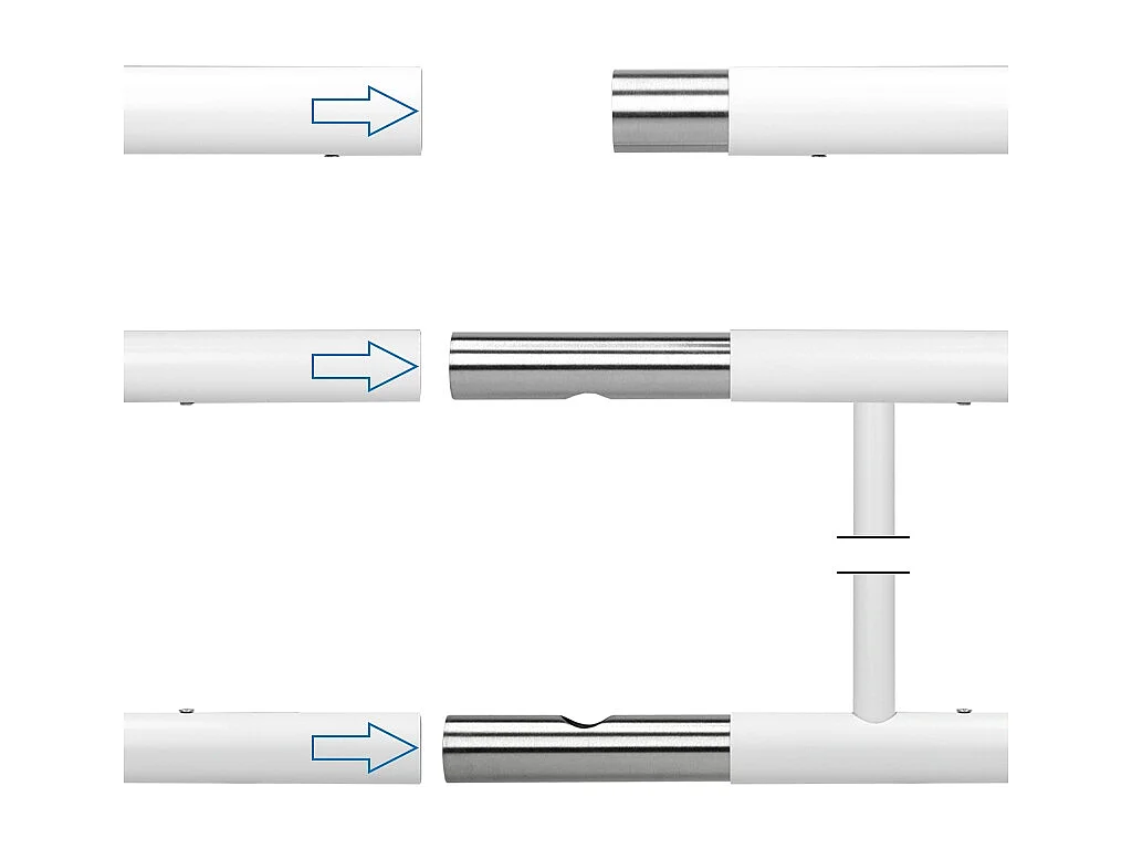 Garde-corps balcon à la francaise appui rambarde blanc 225 x 90 cm ECD Germany