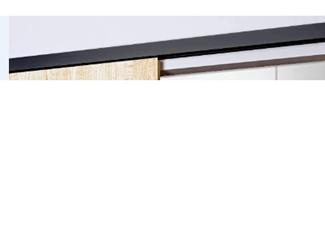 Porte Coulissante Atelier Blanc H204 X L83 + Rail A Roulettes Et Coquilles Gd Menuiseries