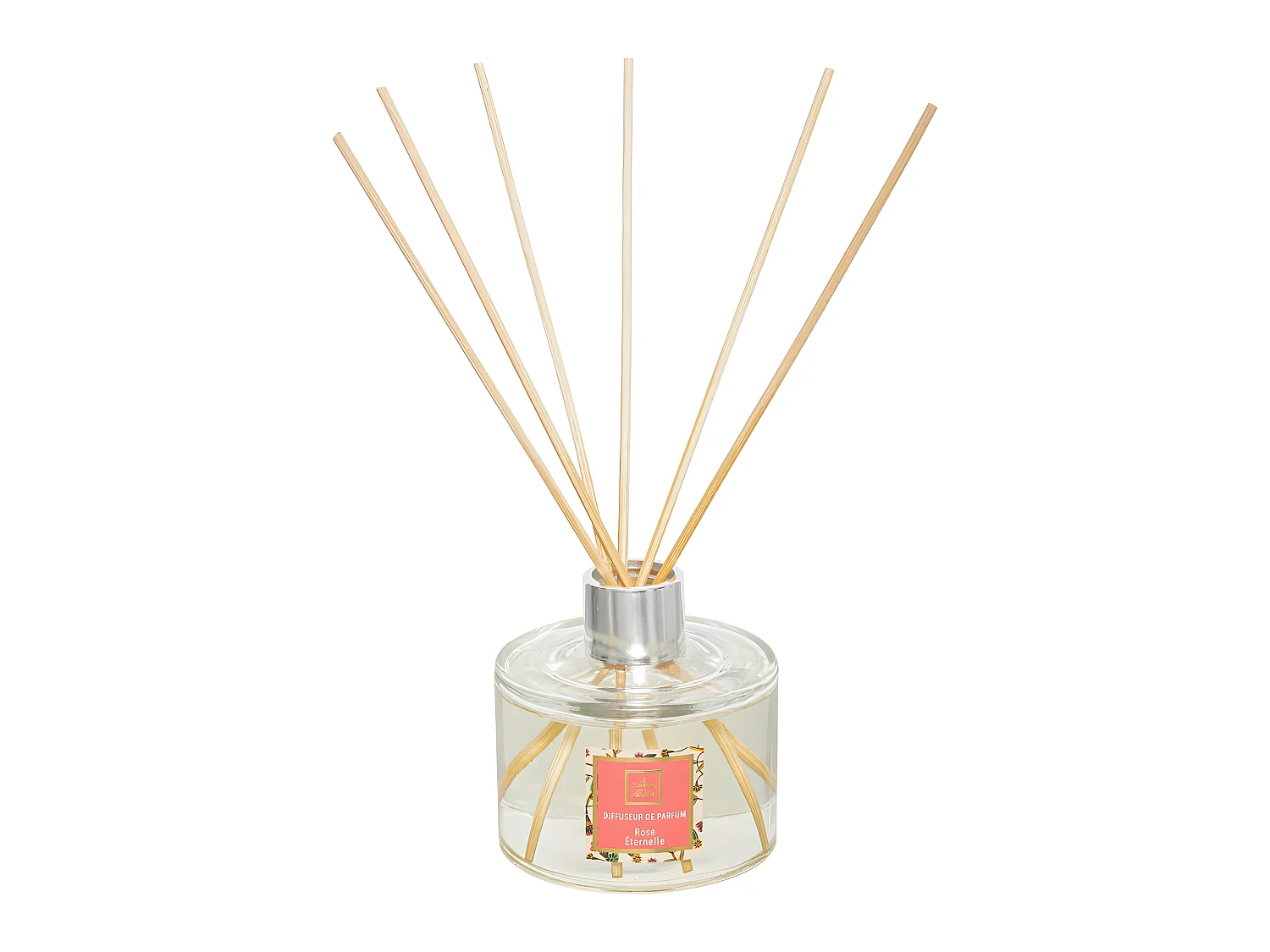 Diffuseur de parfum Rose éternelle 200 ml avec 6 Bâtonnets