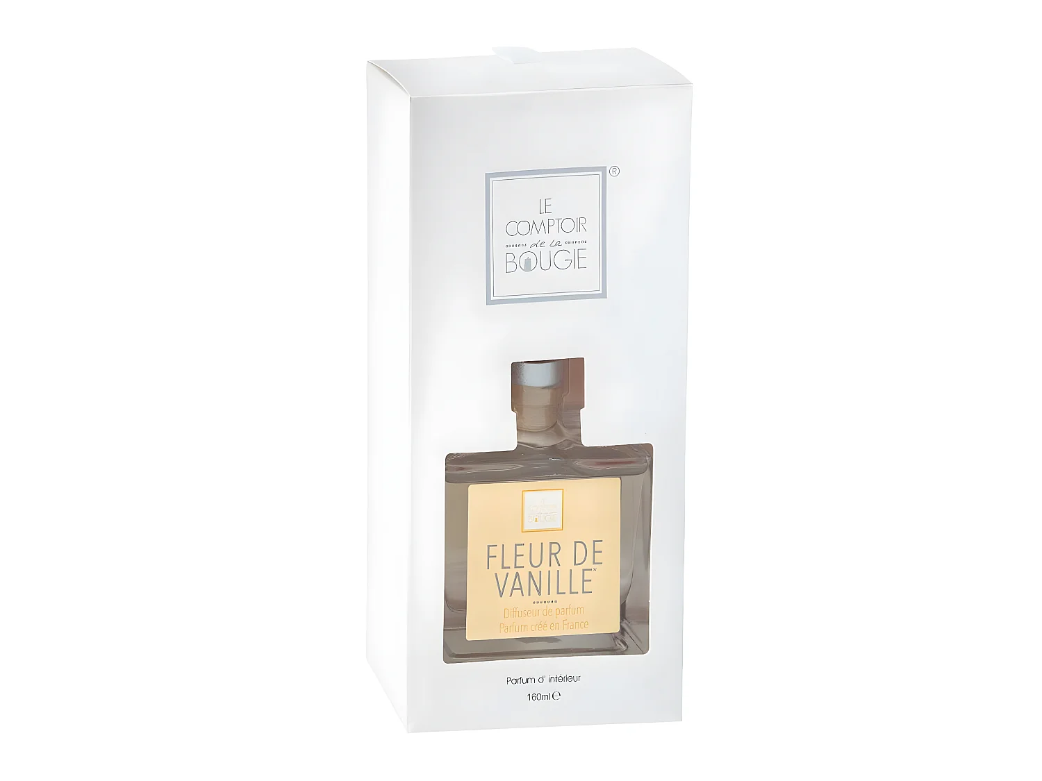 Diffuseur de parfum Fleur de vanille 160 ml avec 8 Bâtonnets