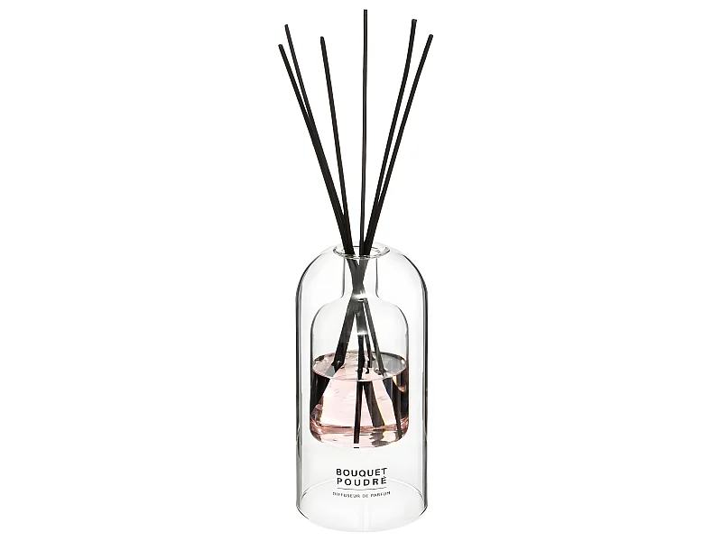 Diffuseur de Parfum Bouquet poudré 150 ml avec 6 Bâtonnets
