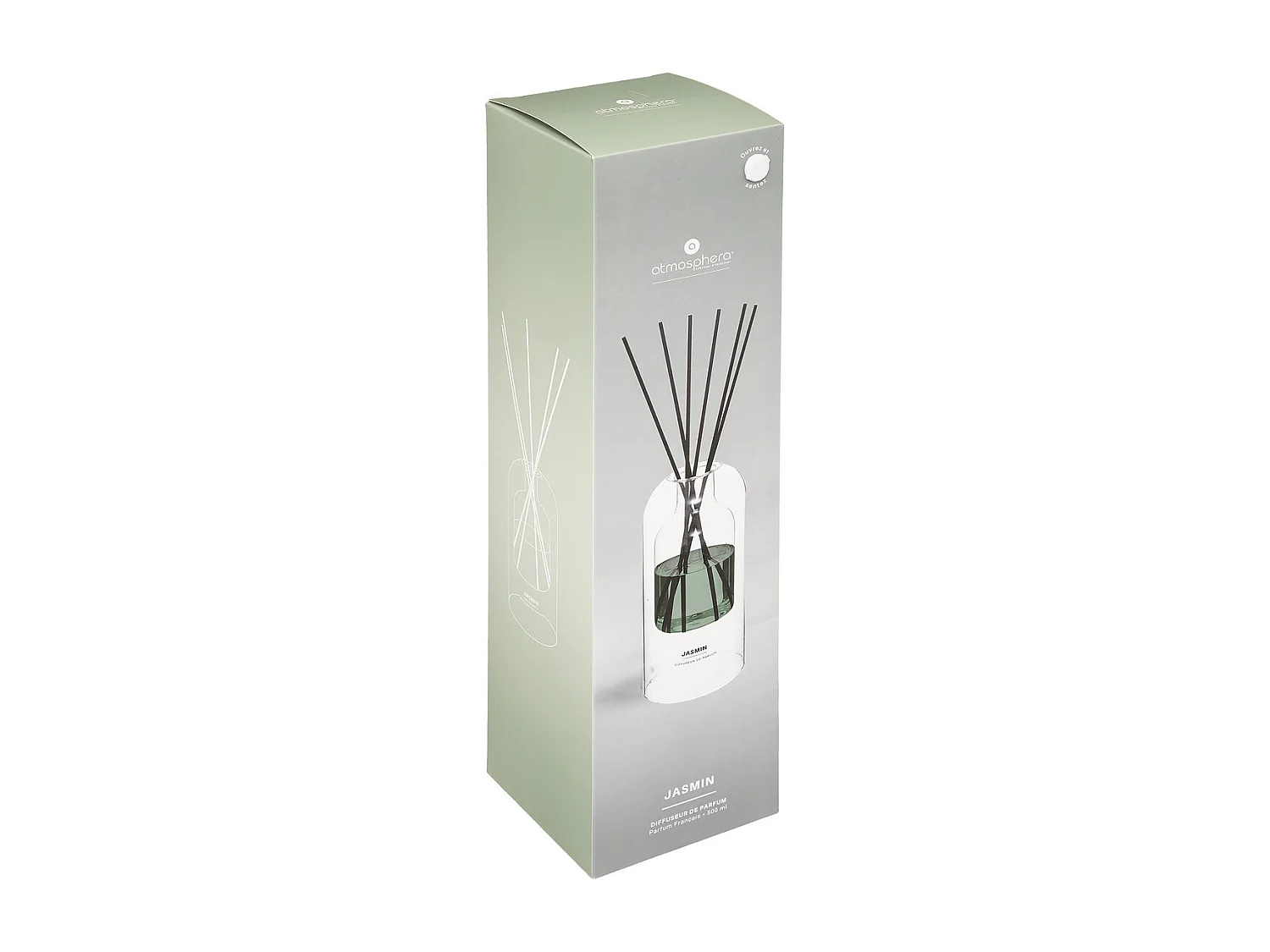 Diffuseur de Parfum Jasmin 500 ml avec 6 Bâtonnets