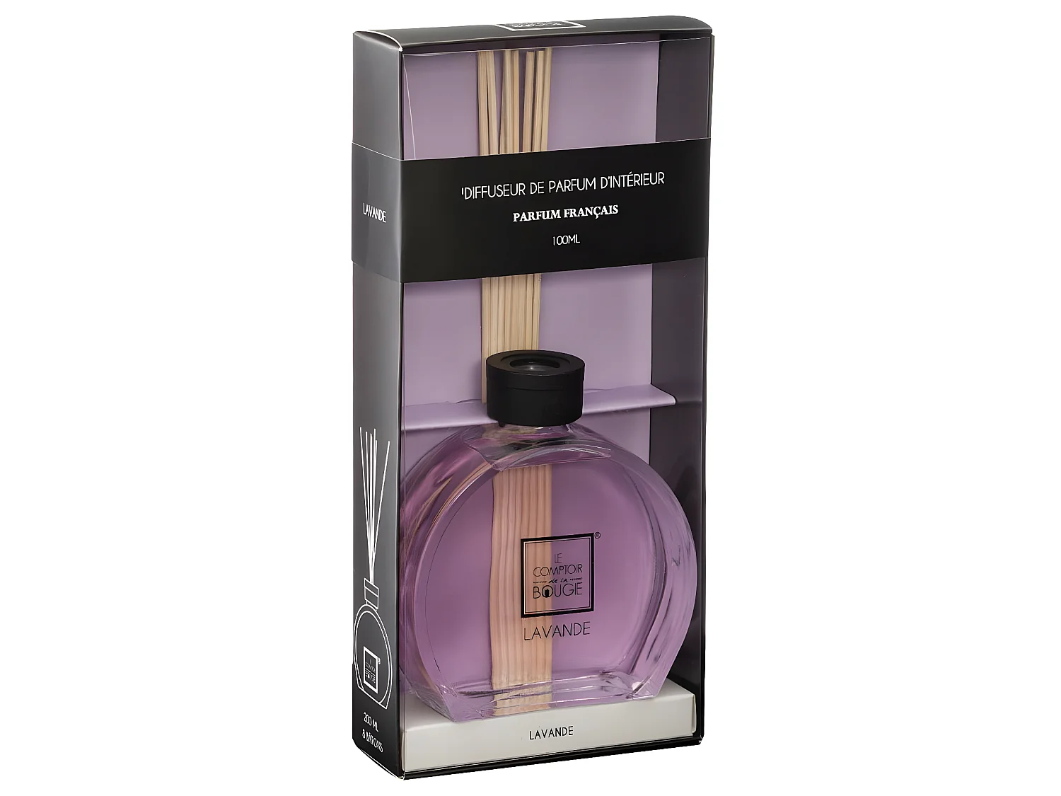 Diffuseur de parfum Lavande 100 ml avec 6 Bâtonnets