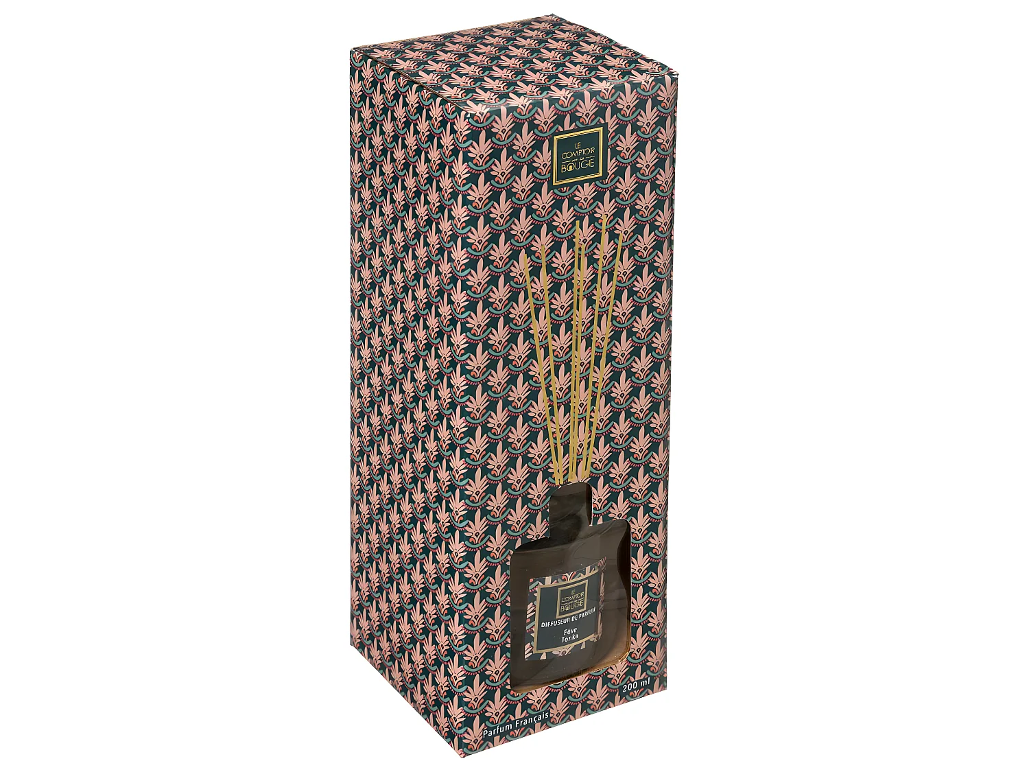 Diffuseur de parfum Fève Tonka 200 ml avec 6 Bâtonnets