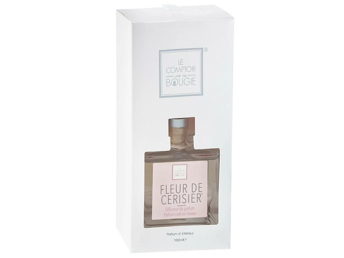 Diffuseur de parfum Fleur de cerisier 160 ml avec 8 Bâtonnets