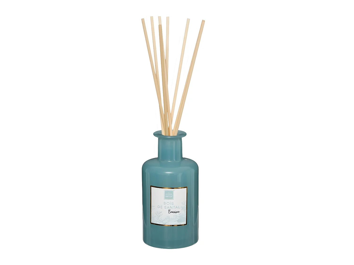 Diffuseur de parfum Bois de Santal 200 ml avec 8 Bâtonnets en rotin