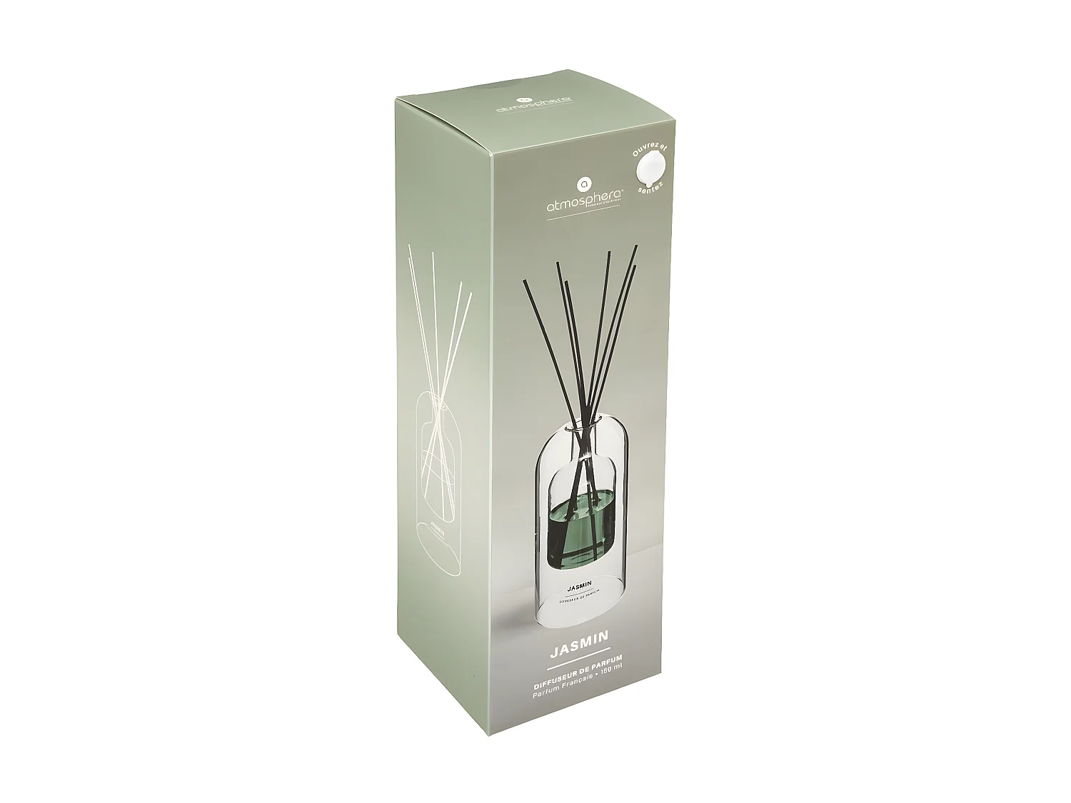 Diffuseur de Parfum Jasmin 150 ml avec 6 Bâtonnets