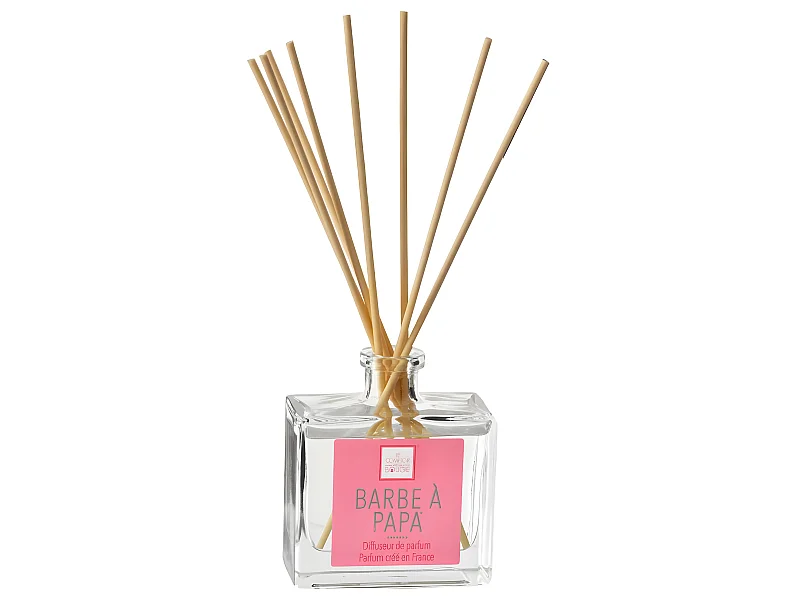 Diffuseur de parfum Barbe à papa 160 ml avec 8 Bâtonnets