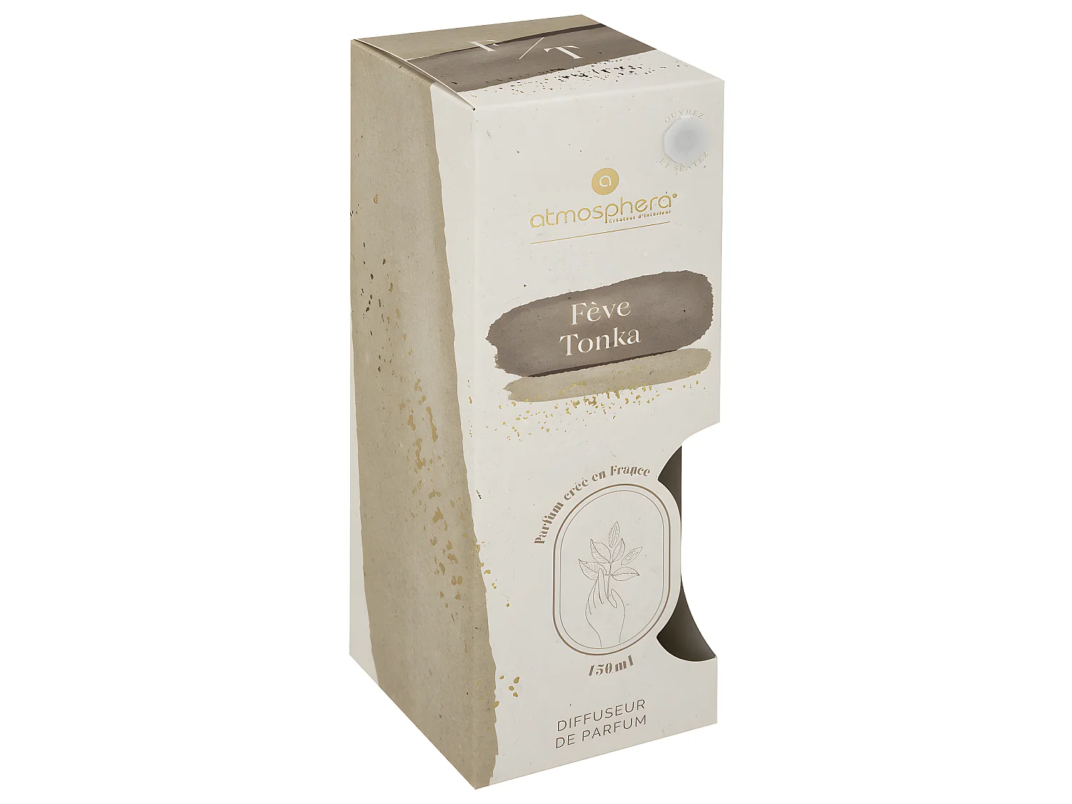 Diffuseur de parfum Fève tonka 150ml avec 6 Bâtonnets