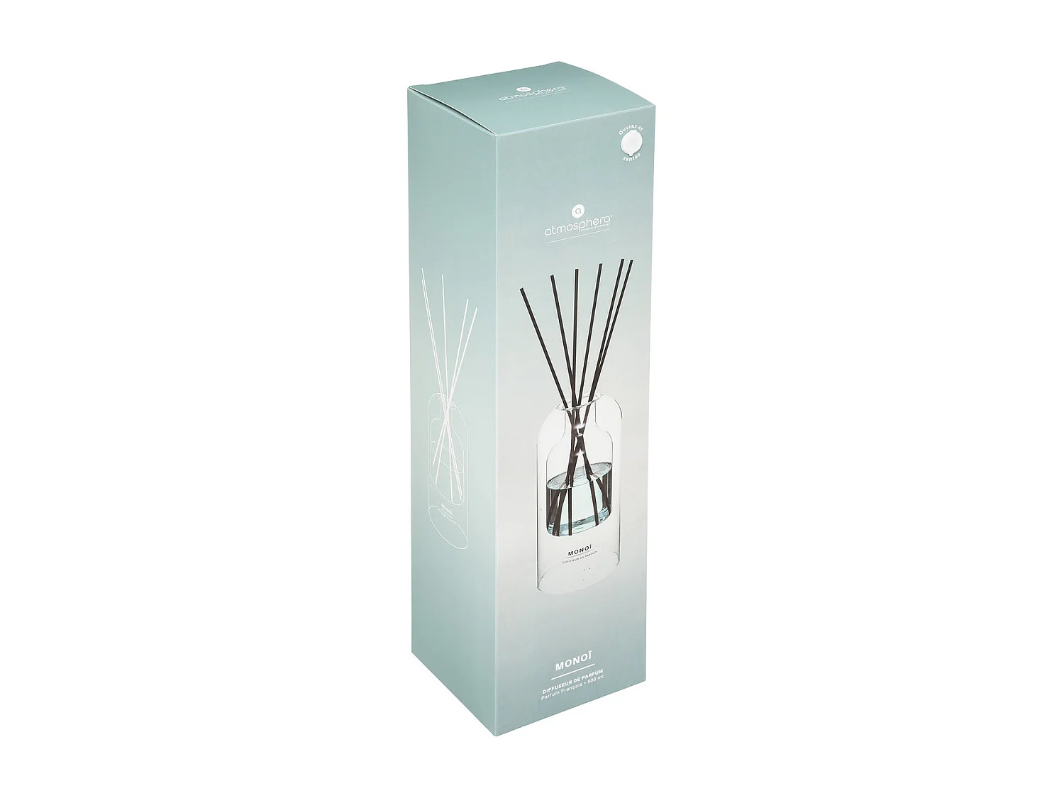 Diffuseur de Parfum Monoï 500 ml avec 6 Bâtonnets