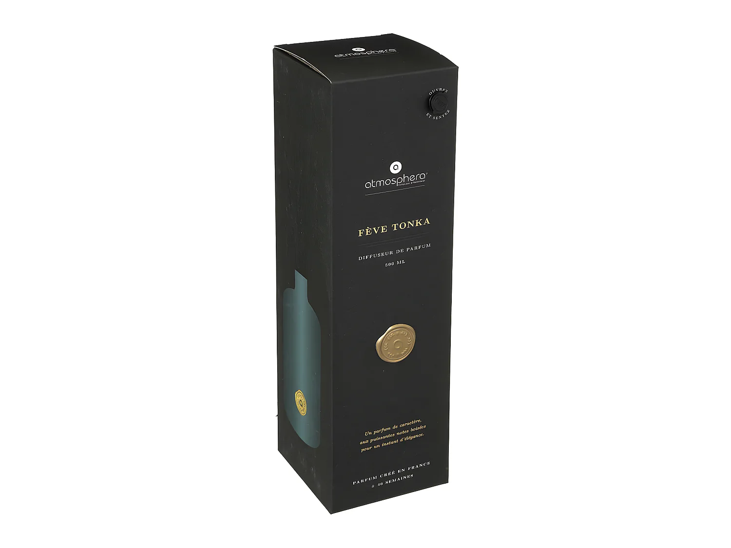 Diffuseur de Parfum Fève tonka 500 ml avec 6 Bâtonnets