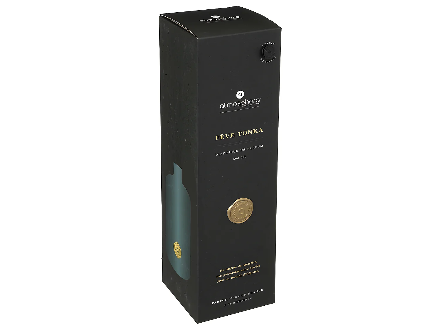 Diffuseur de Parfum Fève tonka 500 ml avec 6 Bâtonnets