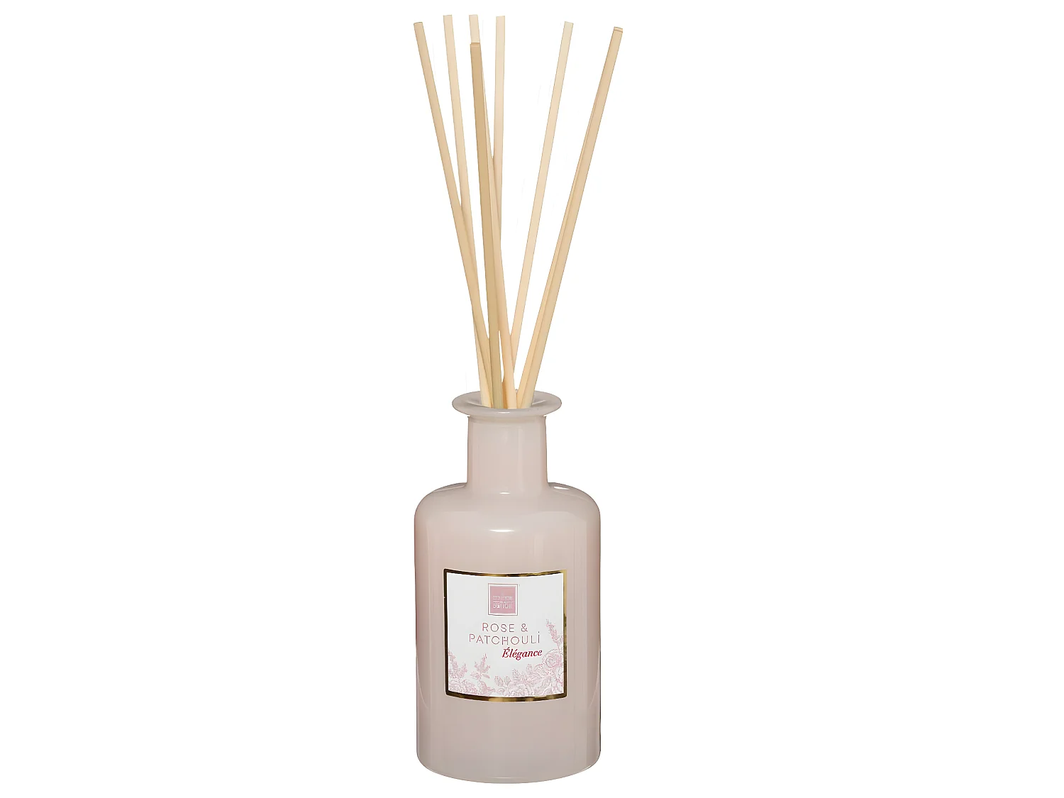 Diffuseur de parfum Rose et Patchouli 200 ml avec 8 Bâtonnets en rotin