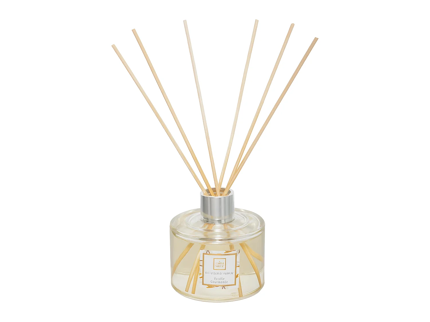 Diffuseur de parfum Vanille gourmande 200 ml avec 6 Bâtonnets