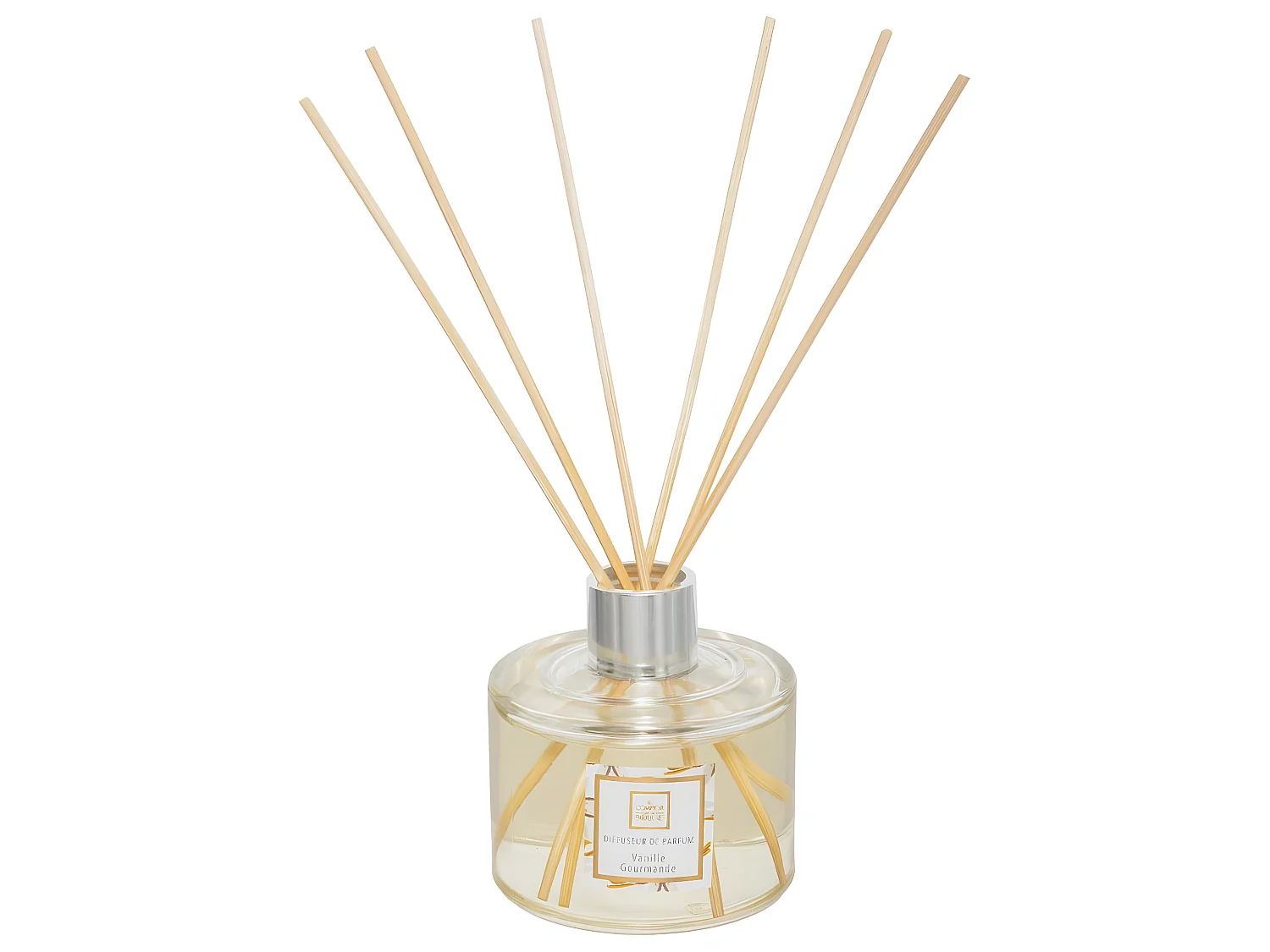 Diffuseur de parfum Vanille gourmande 200 ml avec 6 Bâtonnets