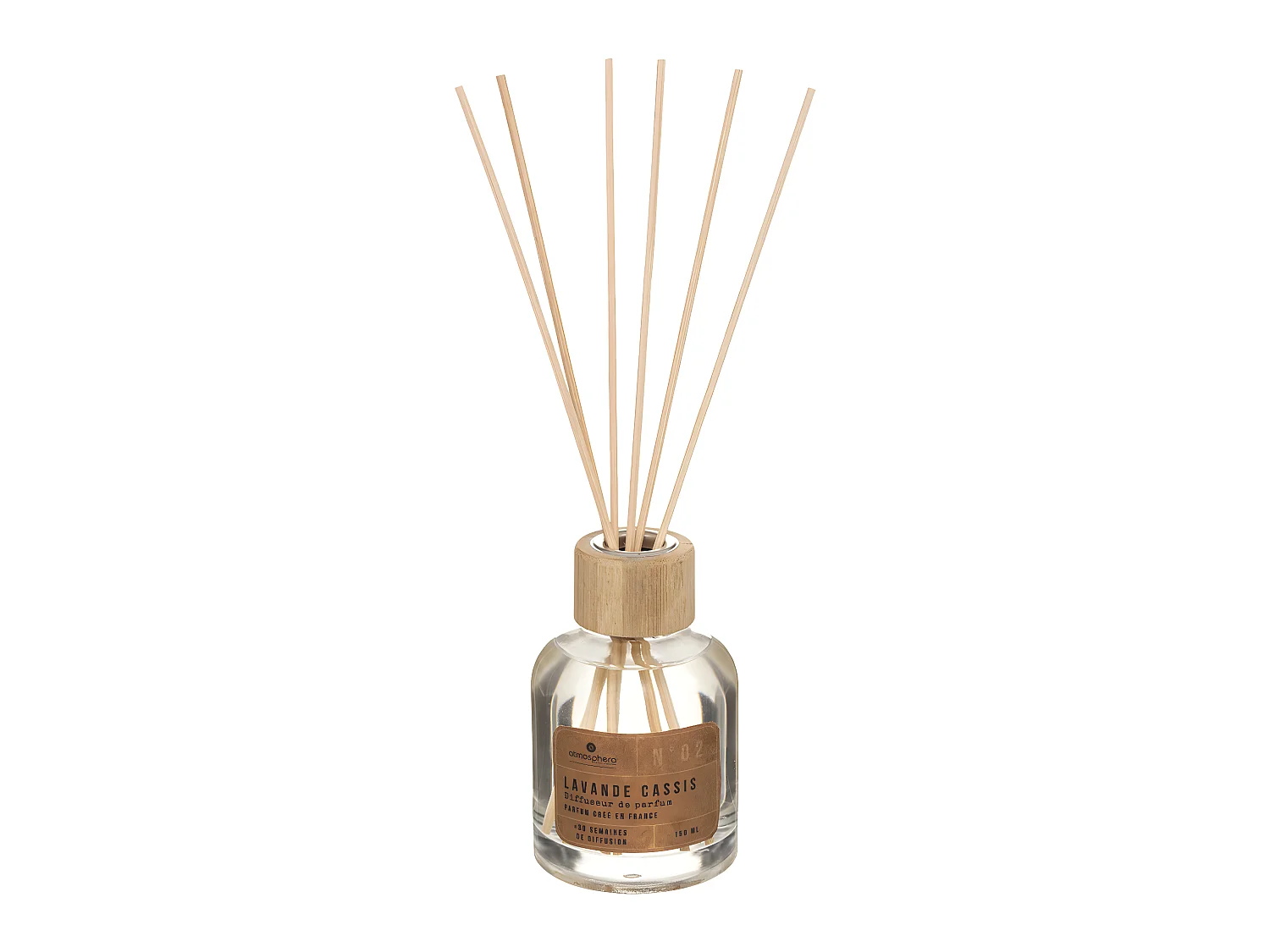 Diffuseur de parfum Lavande cassis 150 ml - 6 bâtonnets - anti-odeurs de la cuisine